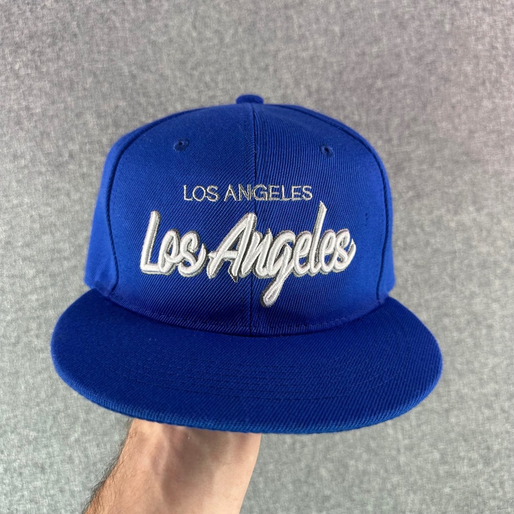 Los Angeles Hat Mens OSFA Snapback Blue City Graphic Baseball Cap EXCELLENT